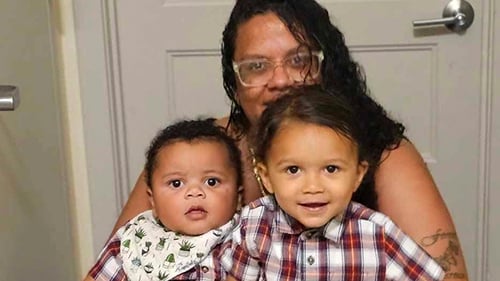 Janeless Hernandez-Maysonet with her two kids, Qyran Gibson-Hernandez Qadir Gibson-Hernandez.